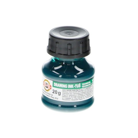 Tusz kreślarski kolor: zielony 20ml Koh-I-Noor