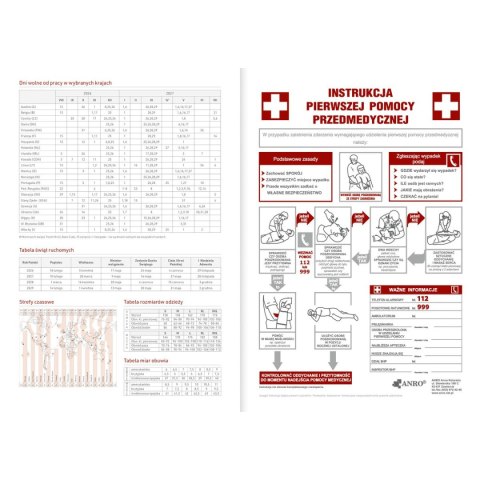 Kalendarz nauczyciela książkowy (terminarz) PCV bezbarwny Kwiaty B5 164mm x 236mm Wokół Nas (B5TN060B)
