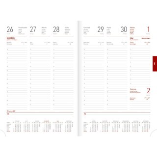 Kalendarz książkowy (terminarz) Vivella granatowy A4 Wokół Nas (216 A4TB)