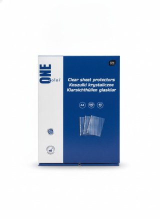 Koszulki na dokumenty ONE COLOR 100 szt A4 45 mic krystaliczna A4 kolor: transparentna typu U 45 mic. Interdruk (ZEA432K#PS)