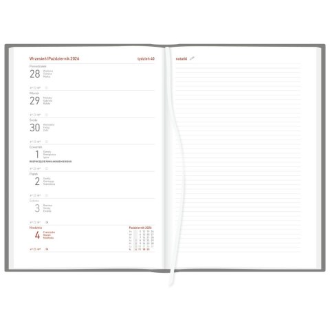 Kalendarz nauczyciela książkowy (terminarz) akademicki Vivella czerwony A5 143mm x 204mm Wokół Nas (A5TA071B)