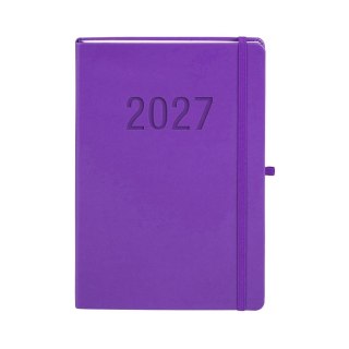 Kalendarz książkowy (terminarz) 2027 MEMOFIX tygodniowy B5 Antra (fioletowy)