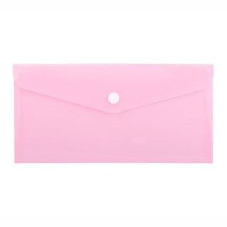 Teczka plastikowa na guzik Pastel DL różowy Biurfol (TKP-DL-01)