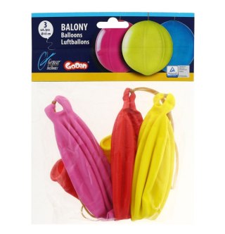 Balon kształty PREMIUM PIŁKI Z GUMKĄ mix 3 szt Godan (GB/PG08)