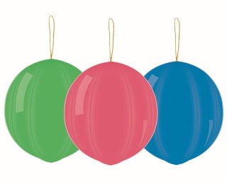 Balon kształty PREMIUM PIŁKI Z GUMKĄ mix 3 szt Godan (GB/PG08)