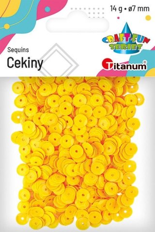 Cekiny Titanum Craft-Fun Series Okrągłe pastelowe żółte