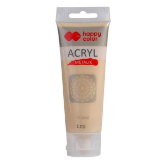 Farba akrylowa Jasne złoto metalik kolor: złoty metaliczny 75ml Happy Color (HA 7370 0075-115)