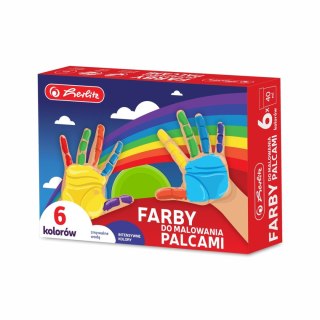 Farba do malowania palcami 9575648 40ml 6 kolor. Herlitz (300022811)