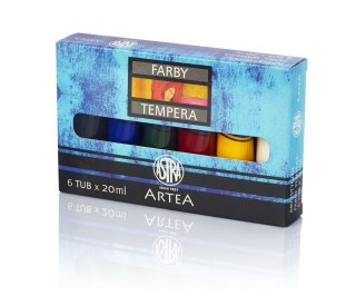 Farba tempera kolor: mix 20ml 6 kolor. Artea