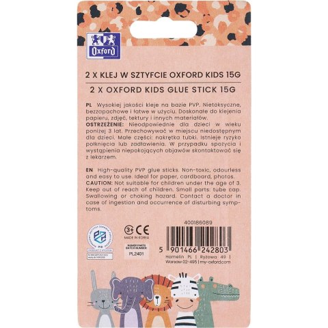 Klej w sztyfcie Kids 2 pak 15g Oxford (400186089)