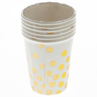 Kubek jednorazowy ZŁOTE GROSZKI papier 270ml Godan (PF-KPZGB)
