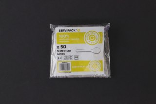 Łyżeczka wielokrotnego użytku transparętna wielkokrotnego uzytku plastikowa 50 szt (nd)