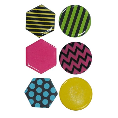 Magnes okrągłe, sześciokątne mix [mm:] 26 Titanum (4357-1) 6 sztuk