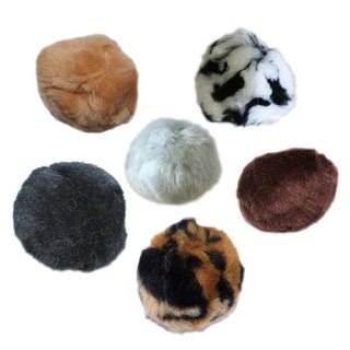 Pompony Craft-Fun Series cętki tygrysa + jednokolorowe mix 54 szt Titanum (YFP038)