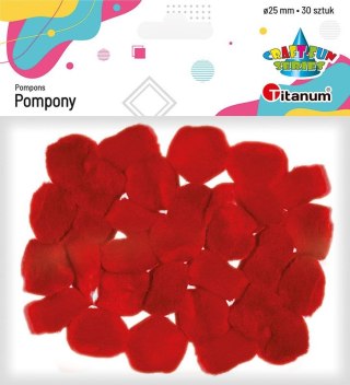 Pompony Craft-Fun Series czerwone 30 szt Titanum (283063)