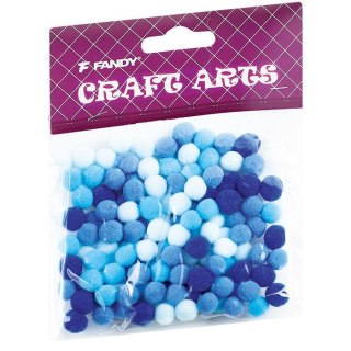 Pompony niebieski 120 szt Fandy (171813)