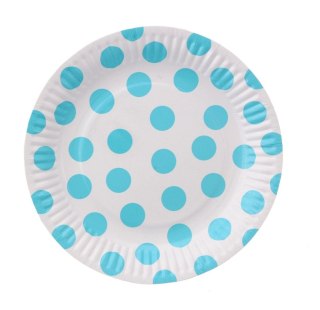 Talerz jednorazowy GROSZKI papier śr. 180mm 6 szt Godan (PF-TGB7)