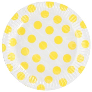 Talerz jednorazowy GROSZKI papier śr. 180mm 6 szt Godan (PF-TGZ7)