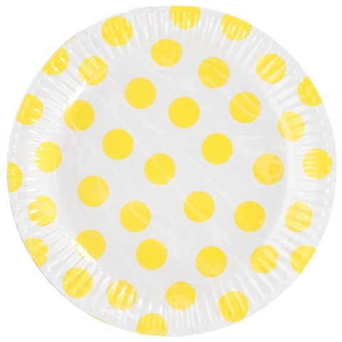 Talerz jednorazowy GROSZKI papier śr. 180mm 6 szt Godan (PF-TGZ7)