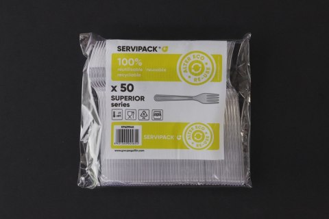 Widelec wielokrotnego użytku przeźroczysty wielokrotnego użytku 50 szt (nd)