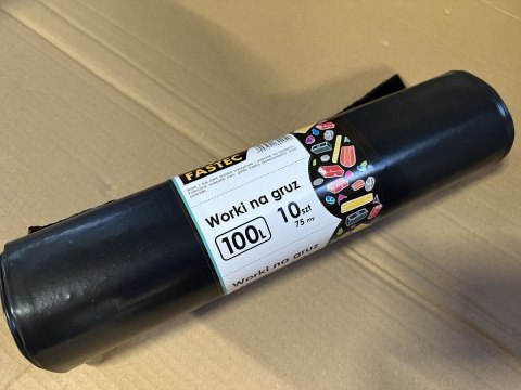 Worki na gruz 100l kolor: czarny 100L 10 szt My Fastec