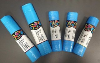 Worki na śmieci niebieska interleave kolor: niebieski 35L 15 szt Fastec