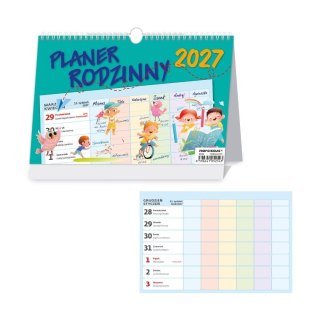 Kalendarz biurkowy planer rodzinny tygodniowy Sztuka Rodzinna (S502-27)