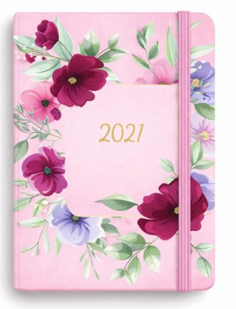 Kalendarz książkowy (terminarz) 2027 Botanical tygodniowy z notesem, Azalia różowa B6 125mm x 176mm Antra (Kal001507)