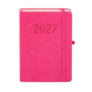 Kalendarz książkowy (terminarz) 2027 MEMOFIX dzienny, różowy A5 203mm x 142mm Antra (Kal001457)