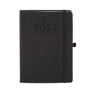 Kalendarz książkowy (terminarz) 2027 MEMOFIX tygodniowy, czarny A5 203mm x 142mm Antra (Kal001461)