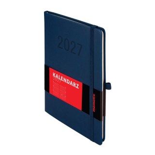 Kalendarz książkowy (terminarz) 2027 MEMOFIX tygodniowy, granatowy A5 203mm x 142mm Antra (Kal001463)