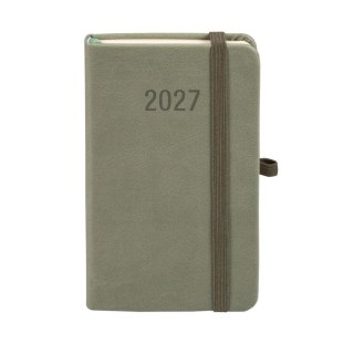 Kalendarz książkowy (terminarz) 2027 MEMOFIX tygodniowy, oliwkowy A6 150mm x 87mm Antra (Kal001473)
