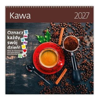 Kalendarz ścienny Kawa 300mm x 300mm Sztuka Rodzinna (LP56-27)