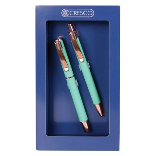 Zestaw piśmienniczy MASTER zielony pióro+długopis et.GIFT BOX Cresco (830034-04)