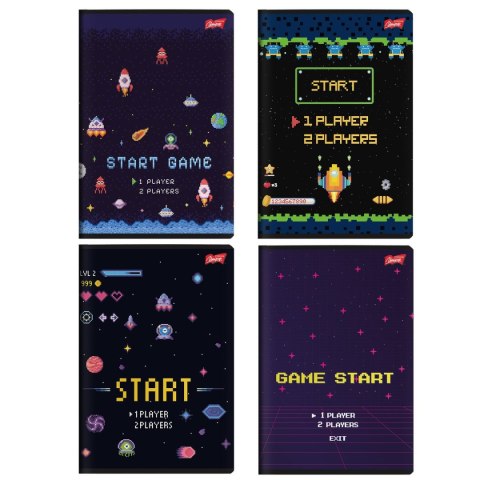 Zeszyt A5 PIXEL UNIVERSE 16k. 70g podwójna linia kolor Unipap