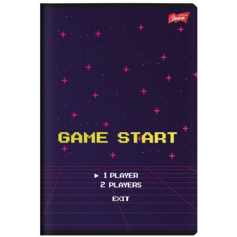 Zeszyt A5 PIXEL UNIVERSE 16k. 70g podwójna linia kolor Unipap