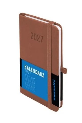 Kalendarz książkowy (terminarz) 2027 MEMOFIX tygodniowy B6 Antra (MOCHA MAUSSE)