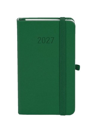 Kalendarz książkowy (terminarz) 2027 MEMOFIX tygodniowy A6 Antra (zielony)