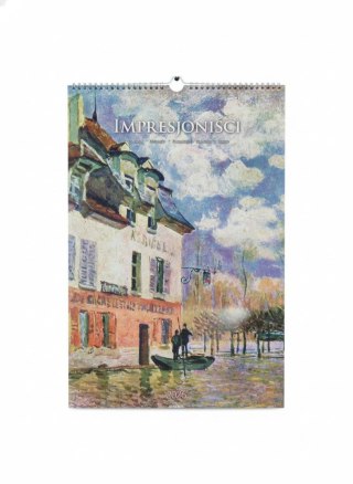 Kalendarz ścienny iMPRESJONIŚCI wieloplanszowy paskowy 320mm x 470mm Avanti (A3-10)