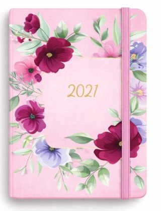 Kalendarz książkowy (terminarz) 2027 Botanical dzienny, Azalia różowa A5 210mm x 145mm Antra (Kal001503)