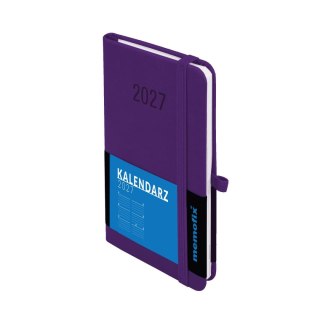 Kalendarz książkowy (terminarz) 2027 MEMOFIX tygodniowy B6 Antra (fioletowy)