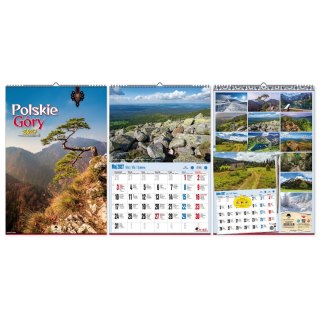 Kalendarz ścienny POLSKIE GÓRY 12 KART 320mm x 470mm Avanti (A3 VD 22)
