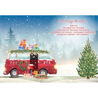 Kartka składana B6 Karnet B6 BN Świąteczny Ogródek Henry (5908451981518)