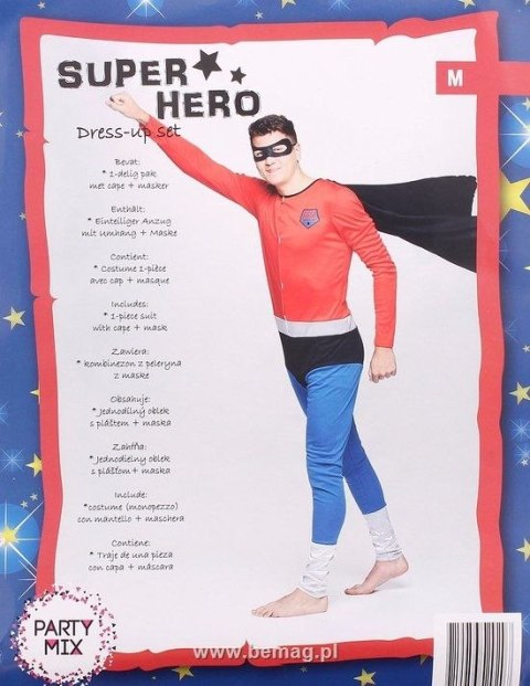 Kostium dla dorosłych, superbohater rozmiar L Bemag