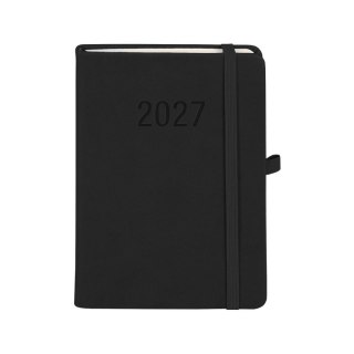 Kalendarz książkowy (terminarz) 2027 MEMOFIX dzienny B6 Antra (czarny)