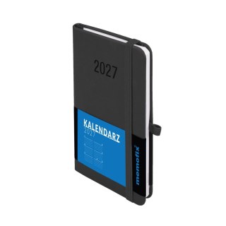 Kalendarz książkowy (terminarz) 2027 MEMOFIX tygodniowy B6 Antra (czarny)