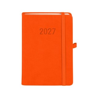 Kalendarz książkowy (terminarz) 2027 MEMOFIX tygodniowy B6 Antra (pomarańczowy)