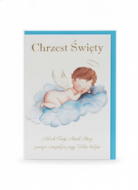 Kartka składana A5 A5 CHRZEST ŚPIĄCY ANIOŁEK Henry (5908451986049)