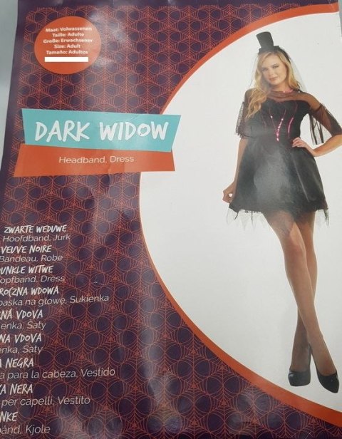 Kostium dla dorosłych,damski Dark Widow- M Bemag