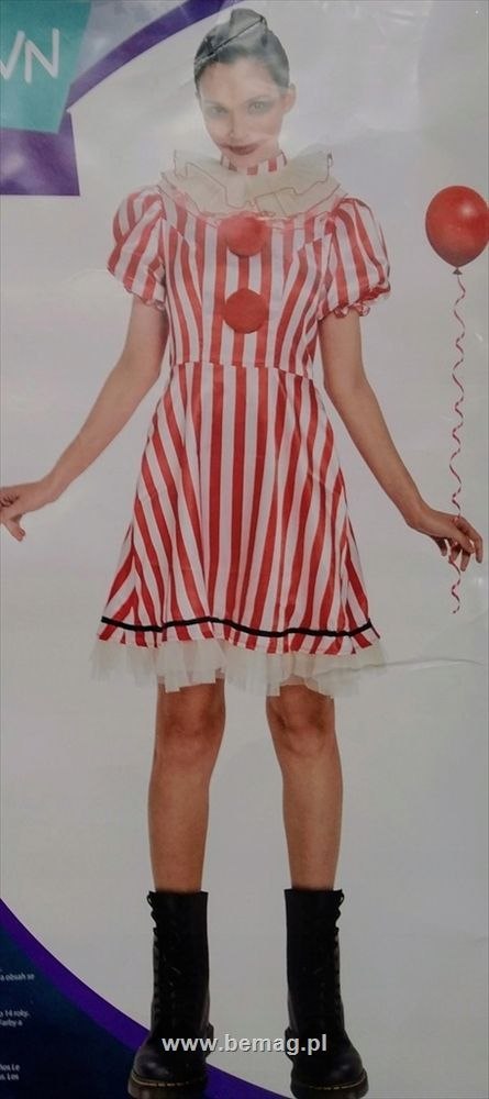 Kostium dla dorosłych, damski Scary Clown Bemag